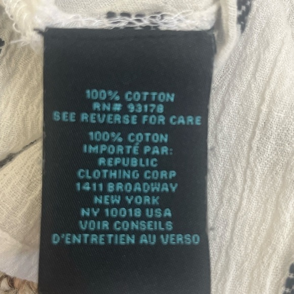 Faith & Zoe Black/White Peplum Top NWT Sz M - Picture 5 of 5